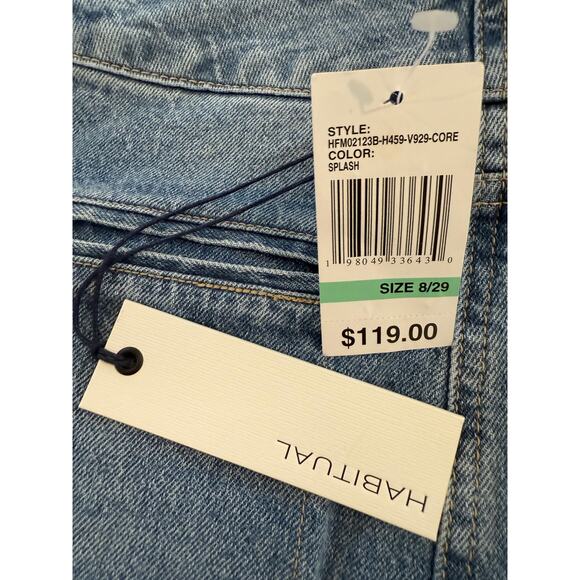 Habitual Shay High Rise Wide Leg Denim Jeans Light Wash 29 - Picture 6 of 8